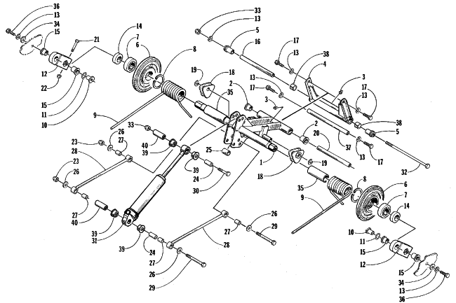 Parts Diagram for Arctic Cat 1998 ZRT 600 SNOWMOBILE REAR SUSPENSION REAR ARM ASSEMBLY
