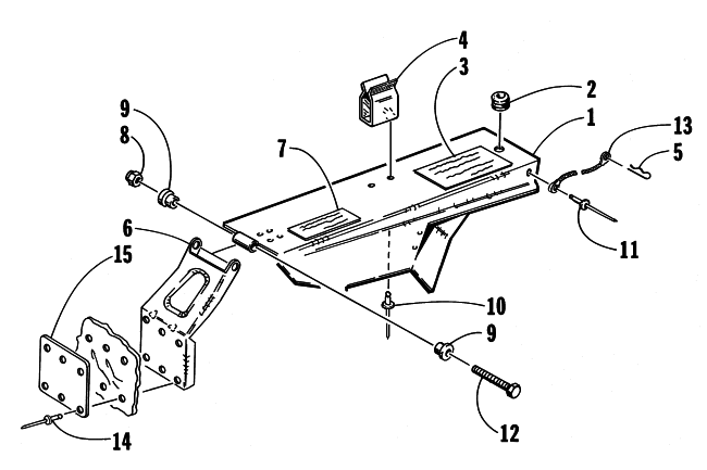 Parts Diagram for Arctic Cat 1998 PANTERA 580 SNOWMOBILE BELT GUARD ASSEMBLY