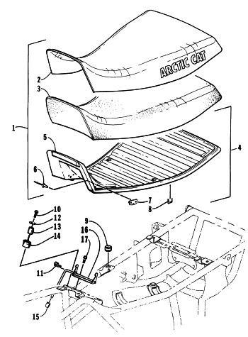 Parts Diagram for Arctic Cat 2000 250 2X4 () ATV SEAT ASSEMBLY