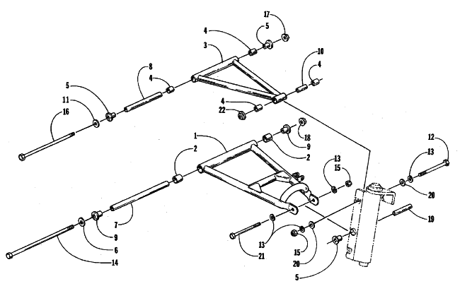 Parts Diagram for Arctic Cat 1998 POWDER SPECIAL 600 EFI SNOWMOBILE A-ARM ASSEMBLY