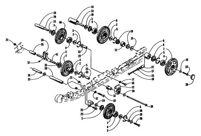 Parts Diagram for Arctic Cat 1998 ZR 600 (2ND RUN) SNOWMOBILE IDLER WHEEL ASSEMBLY