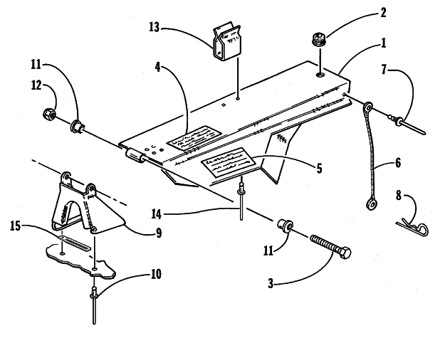 Parts Diagram for Arctic Cat 1999 ZR 700 SNOWMOBILE BELT GUARD ASSEMBLY