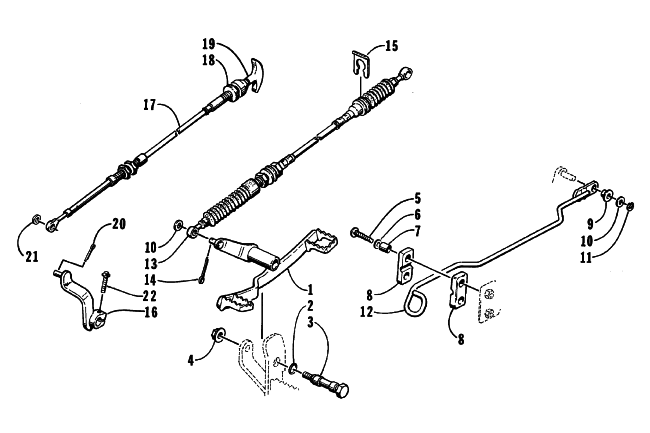 Parts Diagram for Arctic Cat 1999 300 2X4 ATV SHIFTER ASSEMBLY