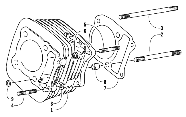 Parts Diagram for Arctic Cat 1998 300 2X4 ATV CYLINDER ASSEMBLY