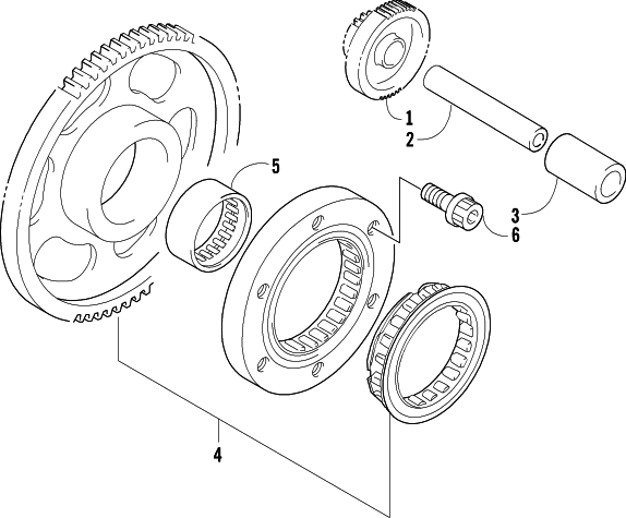 Parts Diagram for Arctic Cat 2005 250 2X4 ATV STARTER CLUTCH ASSEMBLY