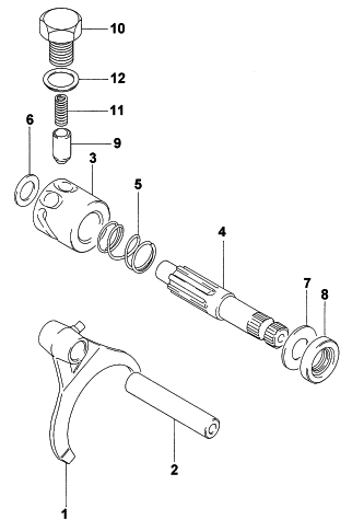 Parts Diagram for Arctic Cat 2000 300 4X4 () ATV DIFFERENTIAL LOCK ASSEMBLY