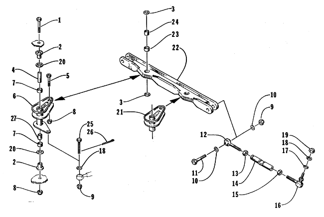 Parts Diagram for Arctic Cat 1997 POWDER SPECIAL SNOWMOBILE TIE ROD ASSEMBLY
