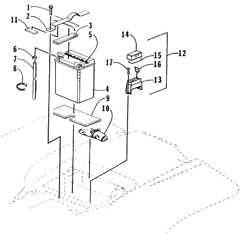 Parts Diagram for Arctic Cat 1998 400 2X4 ATV BATTERY ASSEMBLY