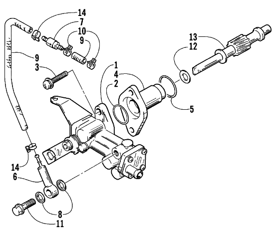 Parts Diagram for Arctic Cat 1999 THUNDERCAT MC SNOWMOBILE OIL PUMP