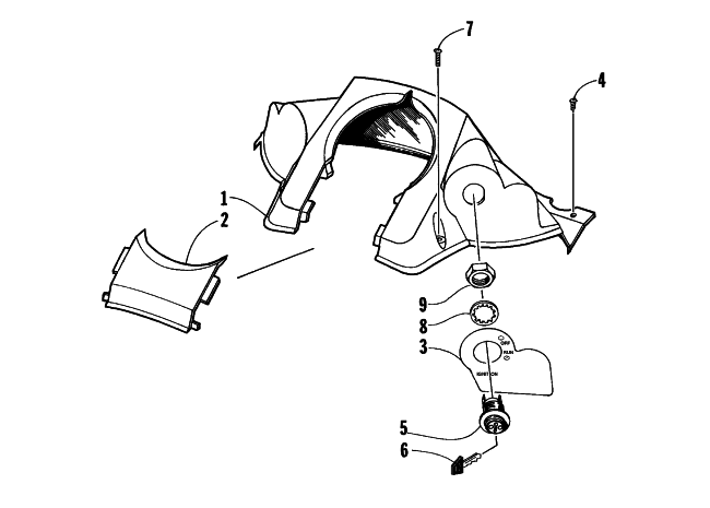 Parts Diagram for Arctic Cat 1998 ZR 600 EFI SNOWMOBILE CONSOLE AND SWITCH ASSEMBLY