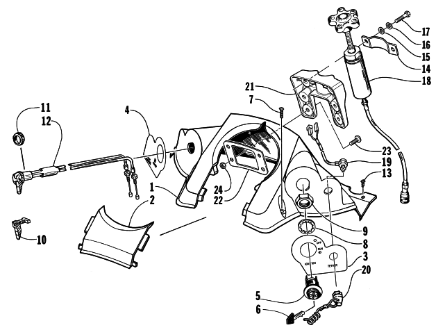 Parts Diagram for Arctic Cat 1998 ZR 440 SNOWMOBILE CONSOLE AND SWITCH ASSEMBLY