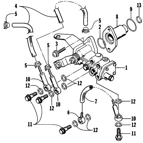 Parts Diagram for Arctic Cat 2001 ZR 440 SNO PRO (SNO-CROSS - ) SNOWMOBILE OIL PUMP