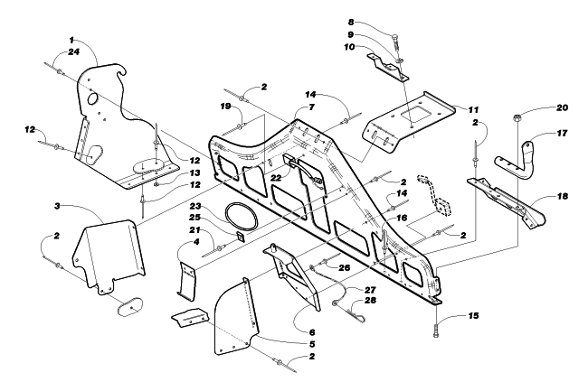 Parts Diagram for Arctic Cat 1998 ZR 440 SNO-PRO SNOWMOBILE STEERING SUPPORT ASSEMBLY