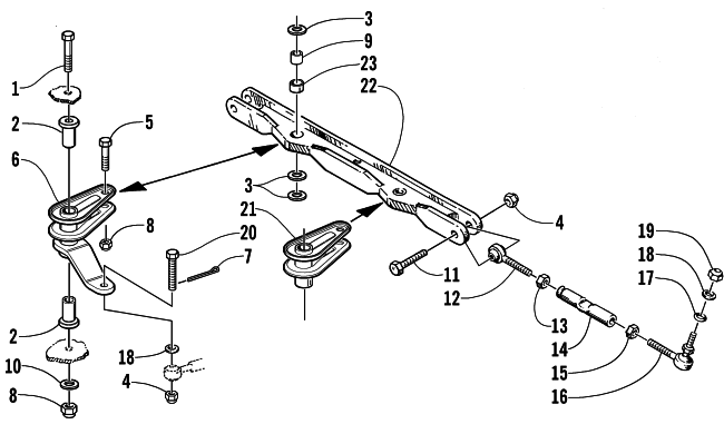 Parts Diagram for Arctic Cat 2001 ZR 440 SNO PRO (SNO-CROSS - ) SNOWMOBILE TIE ROD ASSEMBLY