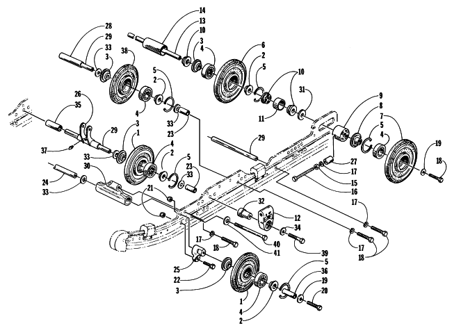 Parts Diagram for Arctic Cat 1998 ZR 440 SNO-PRO SNOWMOBILE IDLER WHEEL ASSEMBLY