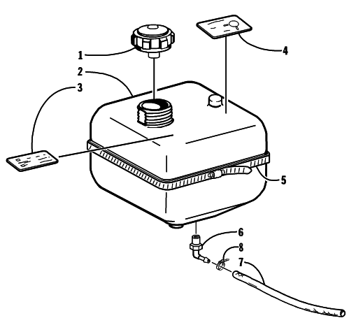 Parts Diagram for Arctic Cat 1998 ZR 440 SNO-PRO SNOWMOBILE OIL TANK ASSEMBLY