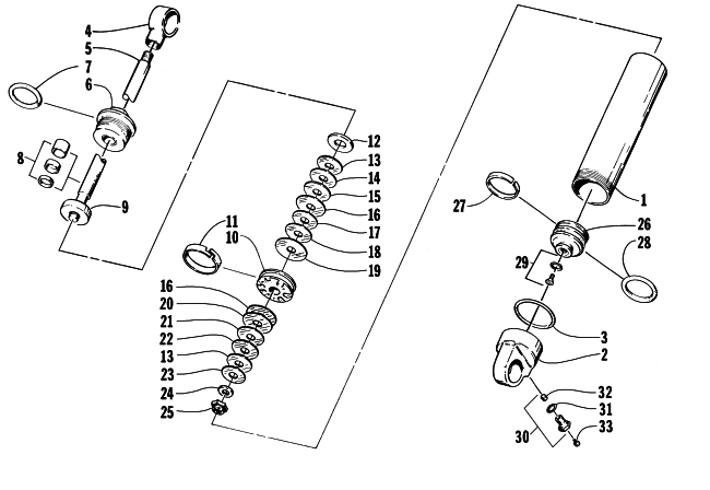 Parts Diagram for Arctic Cat 1998 ZR 440 SNO-PRO SNOWMOBILE REAR SUSPENSION - REAR ARM SHOCK ABSORBER