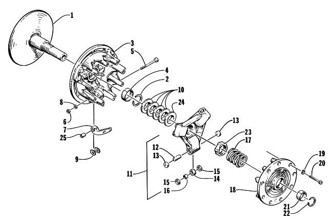 Parts Diagram for Arctic Cat 1998 ZR 440 SNO-PRO SNOWMOBILE DRIVE CLUTCH