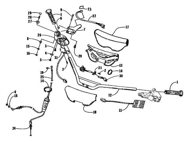 Parts Diagram for Arctic Cat 1998 ZR 600 EFI LE () SNOWMOBILE HANDLEBAR AND CONTROLS