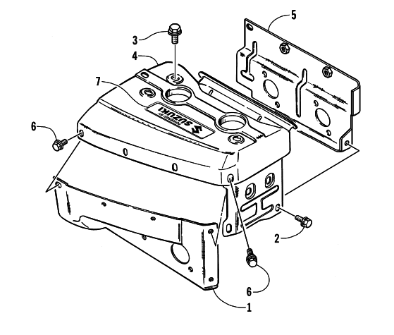 Parts Diagram for Arctic Cat 1999 PANTHER 340 SNOWMOBILE CYLINDER COWLING