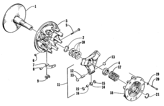 Parts Diagram for Arctic Cat 1999 POWDER SPECIAL 700 LE SNOWMOBILE DRIVE CLUTCH