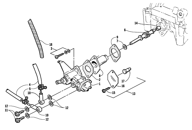 Parts Diagram for Arctic Cat 2001 Z 440 SNO PRO () SNOWMOBILE OIL PUMP