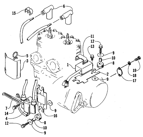 Parts Diagram for Arctic Cat 1999 ZL 440 SNOWMOBILE ELECTRICAL