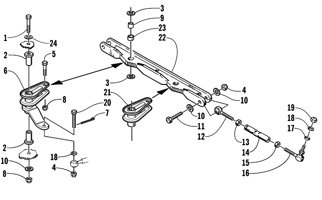 Parts Diagram for Arctic Cat 2001 MOUNTAIN CAT 600 EFI () SNOWMOBILE TIE ROD ASSEMBLY