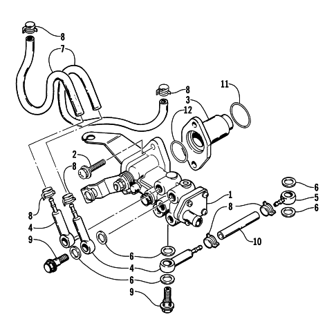 Parts Diagram for Arctic Cat 2000 ZR 600 BLAIR MORGAN SIGNATURE EDITION SNOWMOBILE OIL PUMP