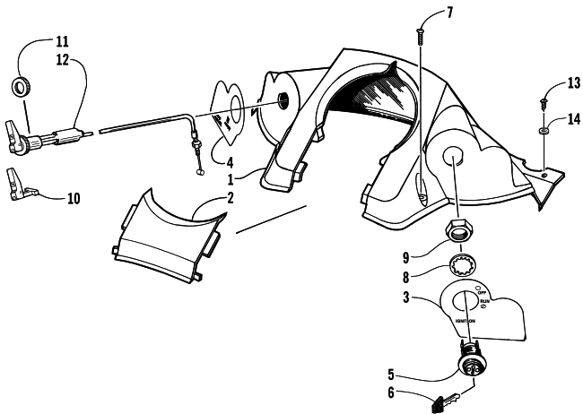 Parts Diagram for Arctic Cat 2000 THUNDERCAT THC () SNOWMOBILE CONSOLE AND SWITCH ASSEMBLY