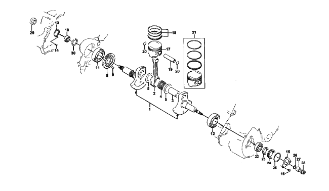 Parts Diagram for Arctic Cat 2002 400 4X4/500 MANUAL TRANSMISSION (500 ) ATV CRANKSHAFT ASSEMBLY
