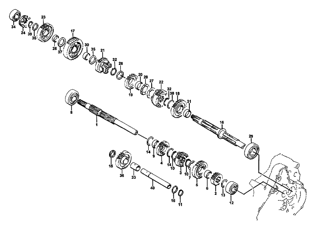 Parts Diagram for Arctic Cat 2000 500 4X4 () ATV TRANSMISSION ASSEMBLY