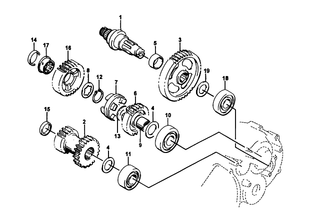Parts Diagram for Arctic Cat 2001 500 (MANUAL TRANSMISSION) ATV SECONDARY TRANSMISSION ASSEMBLY