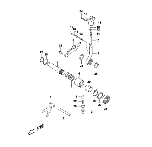 Parts Diagram for Arctic Cat 2000 500 4X4 () ATV HI/LO SHIFTER ASSEMBLY