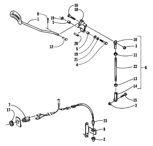 Parts Diagram for Arctic Cat 2000 ZL 580 EFI ESR SNOWMOBILE REVERSE SHIFT LEVER ASSEMBLY