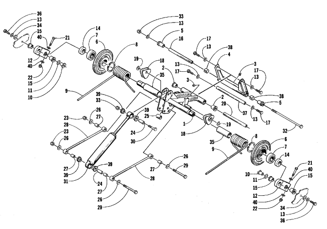 Parts Diagram for Arctic Cat 1999 ZL 500 EFI SNOWMOBILE REAR SUSPENSION REAR ARM ASSEMBLY