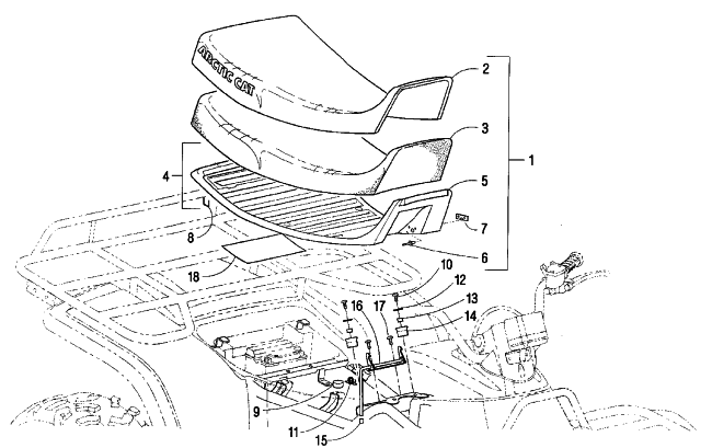 Parts Diagram for Arctic Cat 2000 500 4X4 () ATV SEAT ASSEMBLY