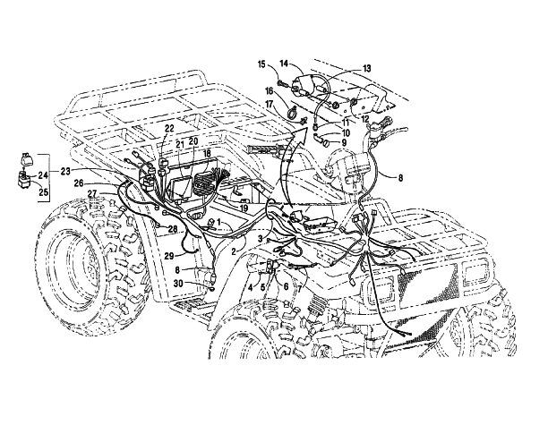 Parts Diagram for Arctic Cat 1999 400 2X4 ATV WIRING HARNESS ASSEMBLY