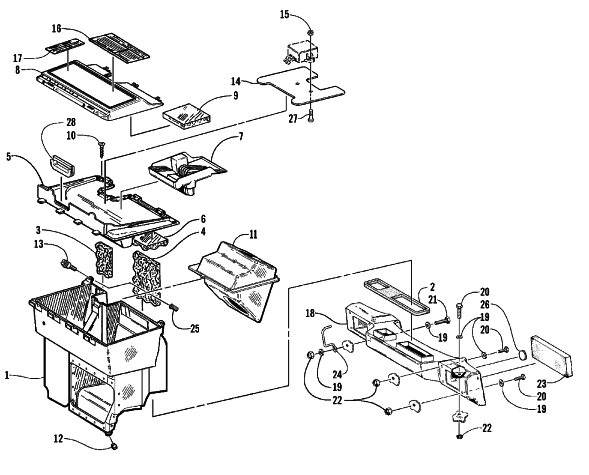 Parts Diagram for Arctic Cat 1999 POWDER SPECIAL 700 LE SNOWMOBILE AIR SILENCER ASSEMBLY