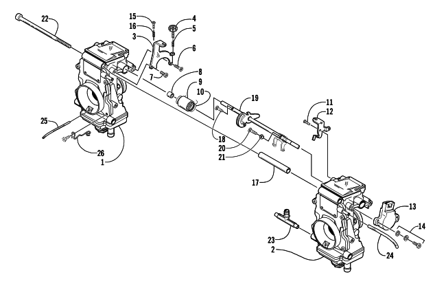 Parts Diagram for Arctic Cat 1999 ZR 700 SNOWMOBILE CARBURETOR - EXTERNAL PARTS