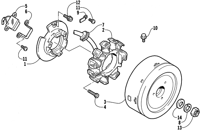 Parts Diagram for Arctic Cat 2000 ZR 700 () SNOWMOBILE MAGNETO