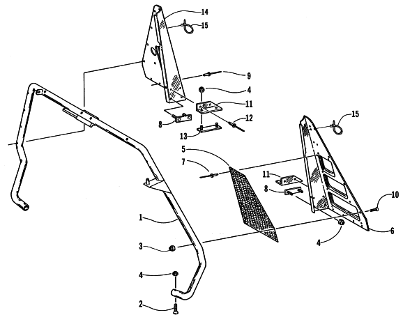 Parts Diagram for Arctic Cat 2002 BEARCAT WIDE TRACK () SNOWMOBILE STEERING SUPPORT ASSEMBLY