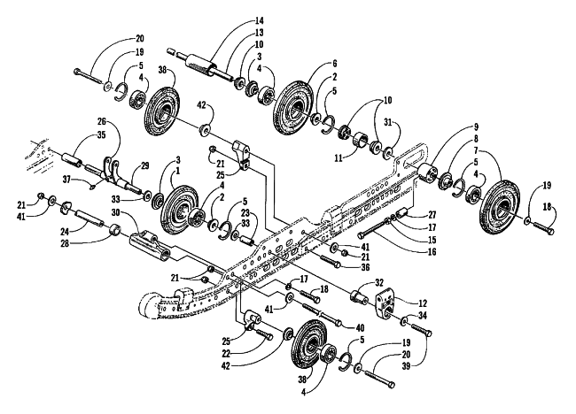 Parts Diagram for Arctic Cat 1999 ZR 440 SNO-PRO SNOWMOBILE IDLER WHEEL ASSEMBLY