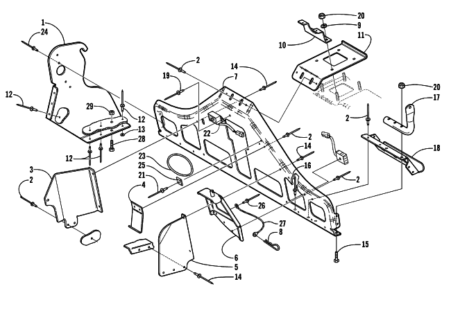 Parts Diagram for Arctic Cat 1999 ZR 440 SNO-PRO SNOWMOBILE STEERING SUPPORT ASSEMBLY