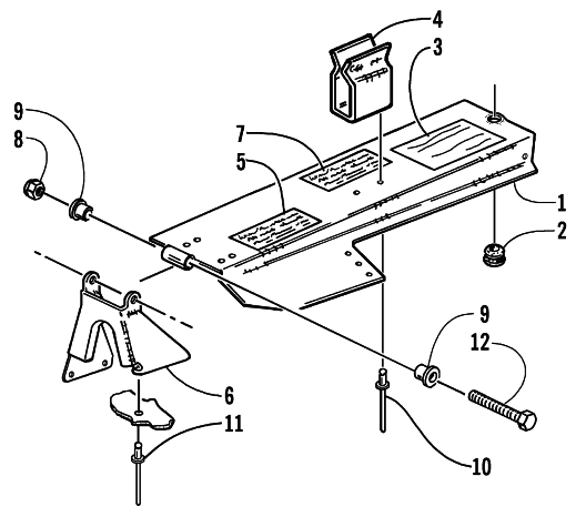 Parts Diagram for Arctic Cat 1999 ZR 440 SNO-PRO SNOWMOBILE BELT GUARD ASSEMBLY