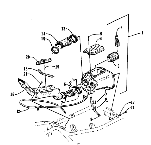 Parts Diagram for Arctic Cat 1999 300 4X4 ATV AIR INTAKE ASSEMBLY