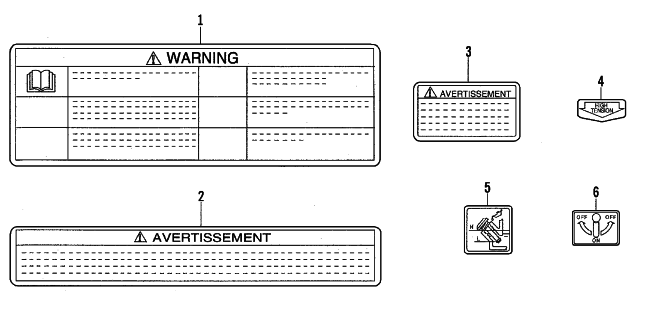 Parts Diagram for Arctic Cat 1999 AC2500GD GENERATORS WARNING DECALS (S/N SV233-100001 & Up)