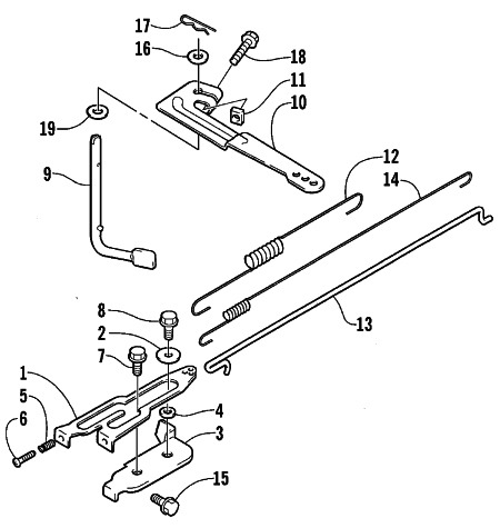 Parts Diagram for Arctic Cat 1999 AC7500GD2E GENERATORS THROTTLE CONTROL ASSEMBLY