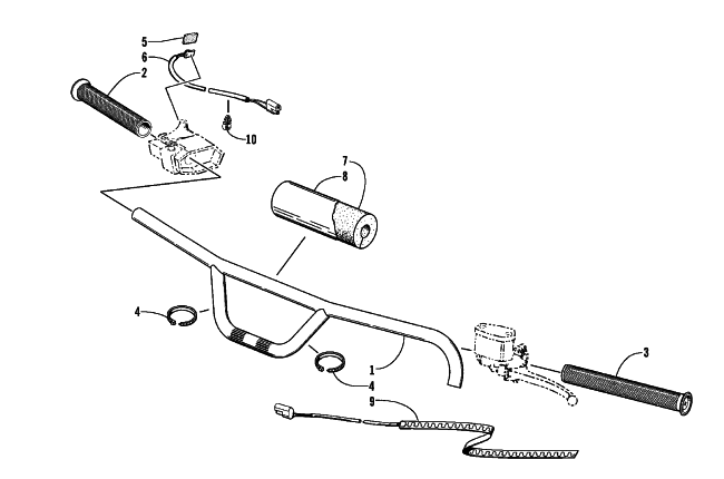 Parts Diagram for Arctic Cat 1999 Z 440 SNO-PRO SNOWMOBILE HANDLEBAR ASSEMBLY