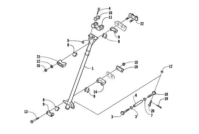 Parts Diagram for Arctic Cat 1999 Z 440 SNO-PRO SNOWMOBILE STEERING POST ASSEMBLY